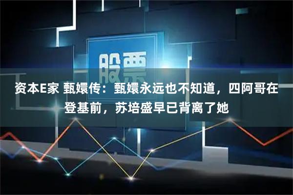 资本E家 甄嬛传:甄嬛永远也不知道,四阿哥在登基前,苏培盛早已背离了她