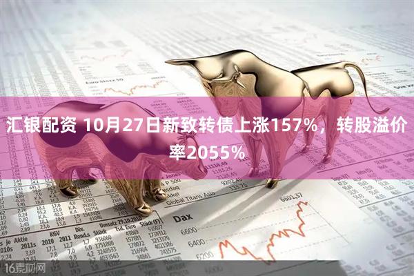 汇银配资 10月27日新致转债上涨157%，转股溢价率2055%